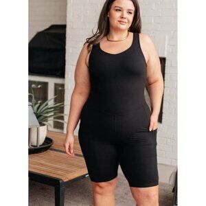 Cali Inspire Short Bodysuit Pure Black Size XXL Pockets NWT $108 Carrie Underwoo